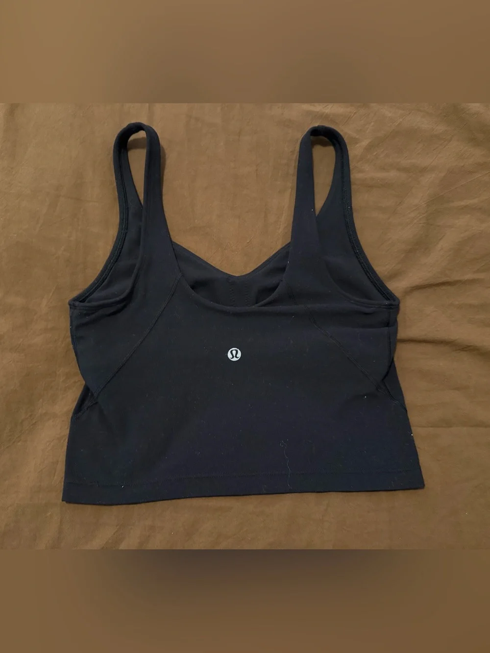 lululemon athletica Black Crop Tank Top